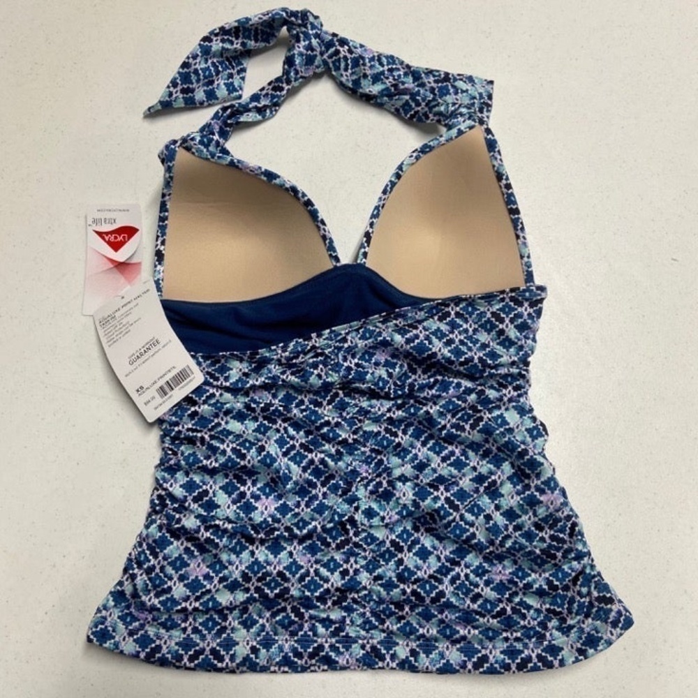 Athleta Aqualuxe Print Halter Tankini XS - Picture 5 of 5